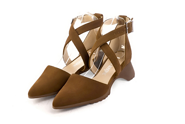 marron caramel dress shoes for women - Florence KOOIJMAN
